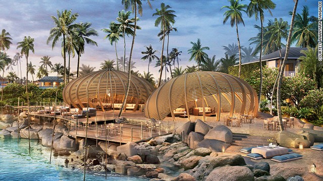 Anantara Tangalle Resort and Spa is located in Sri Lanka's beach town of Tangalle. Its design is inspired by traditional Sri Lankan architecture.